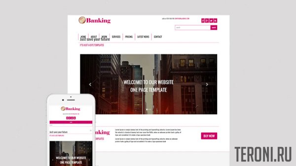 Bootstrap шаблон Landing Page — Banking