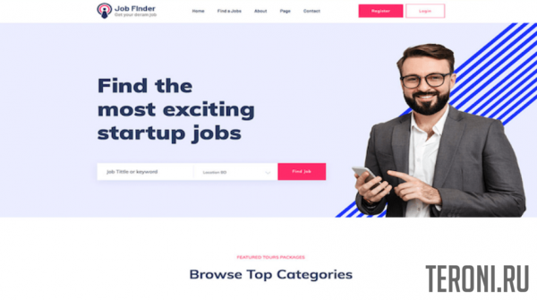 Bootstrap шаблон для сайта вакансий — JobFinderPortal