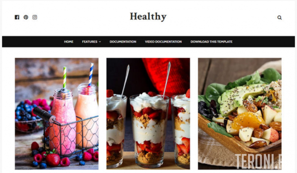 Адаптивный кулинарный шаблон для Blogger — Healthy