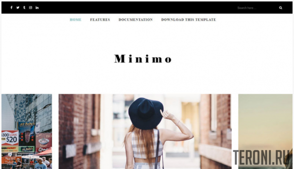 Адаптивный блоговый шаблон Blogger — Minimo