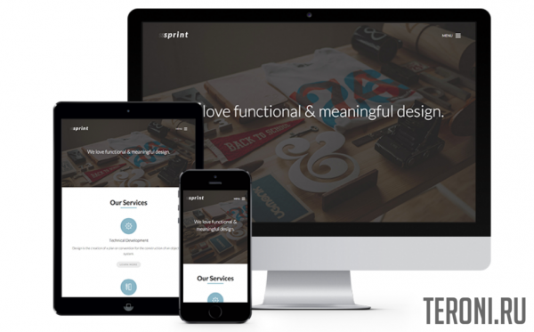 Bootstrap шаблон для портфолио — Sprint