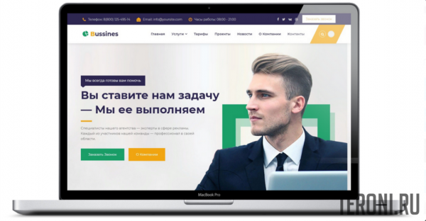 Адаптивный бизнес шаблон для DLE — Bussines