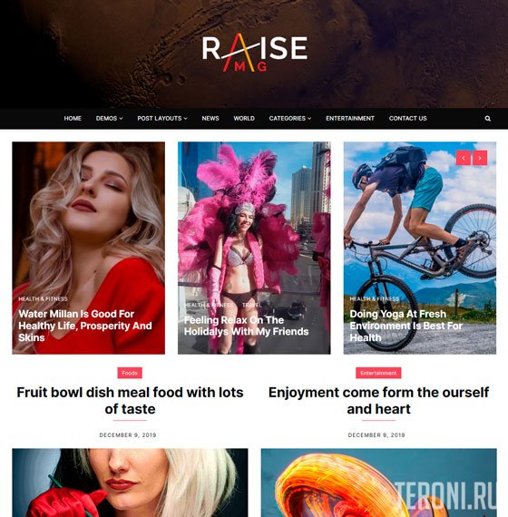 Женский шаблон WordPress — Raise Mag