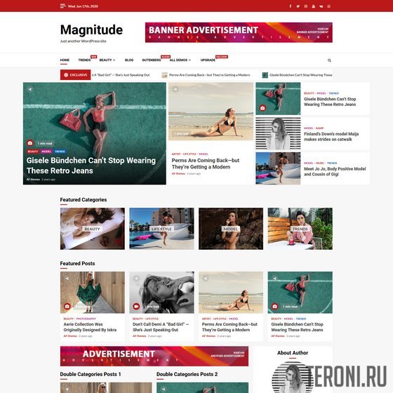 Новостной шаблон WordPress — Magnitude