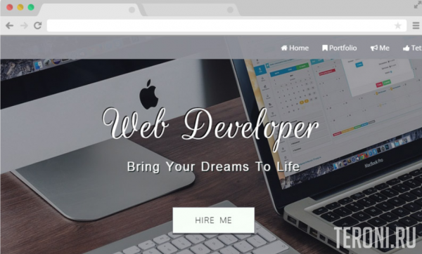 Bootstrap шаблон портфолио — Developer