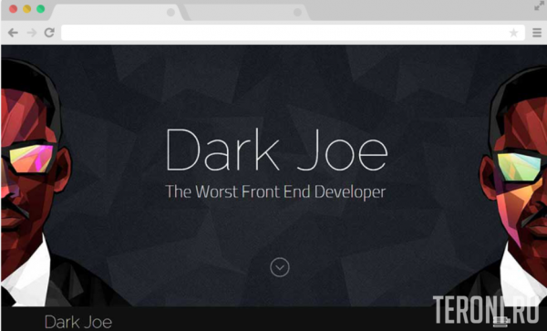 Одностраничный Bootstrap шаблон — Dark Joe