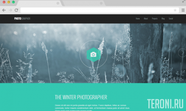 Bootstrap шаблон Landing Page — Photographer