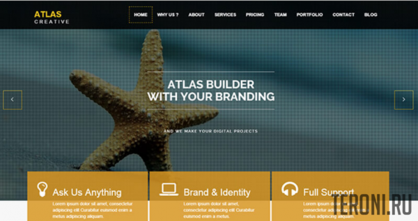 Бизнес шаблон на Bootstrap — Atlas