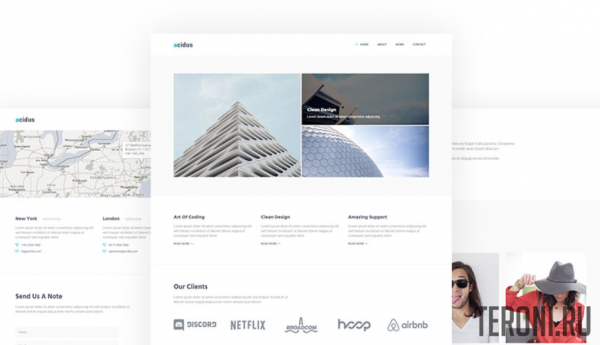 Bootstrap шаблон для бизнес сайта — Acidus
