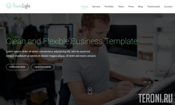 Адаптивный бизнес шаблон на Bootstrap — ThemeLight